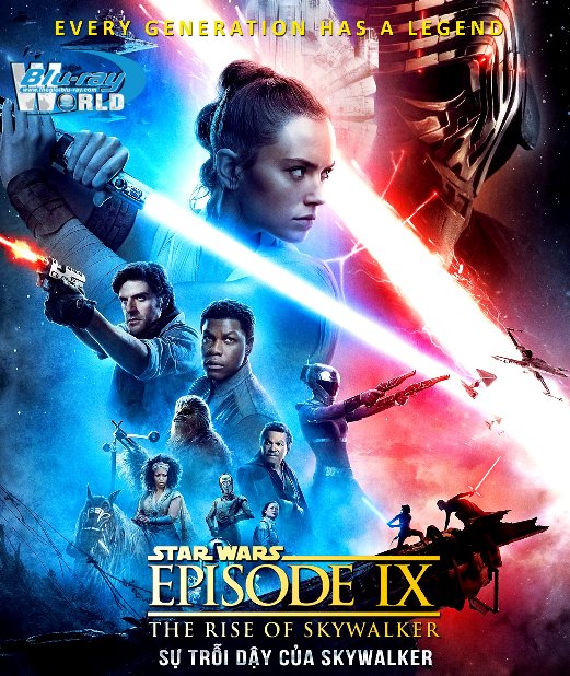 F1956. Star Wars Episode IX - The Rise of Skywalker 2019 - Star Wars 9 : Sự Trỗi Dậy Của Skywalker 2D50G (DTS-HD MA 7.1) 